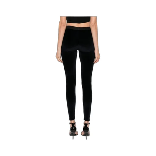 Stretch Lustrous Velour Signature Leggings