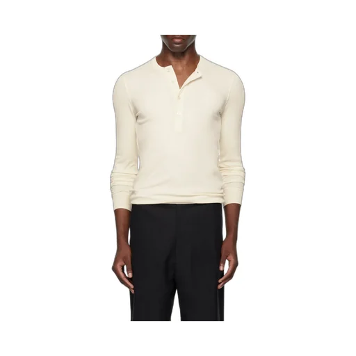 Henley Ribbed T-Shirt