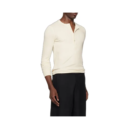 Henley Ribbed T-Shirt