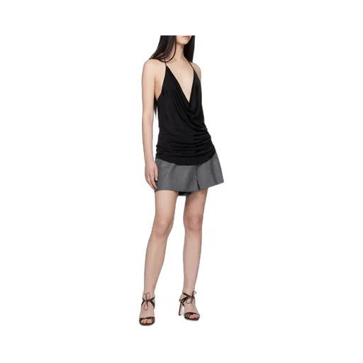 Cowl-Neck Draped Tank Top