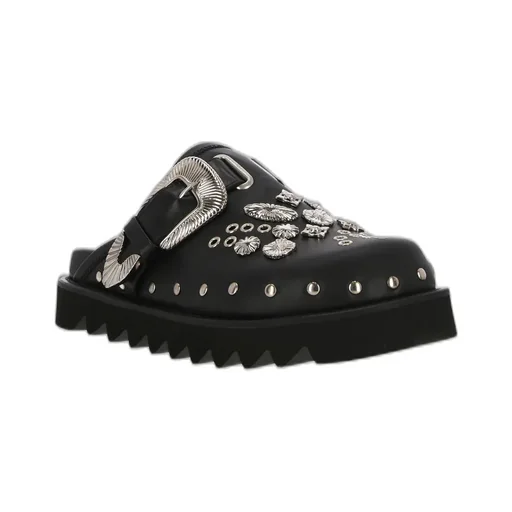 Studded Leather Mules