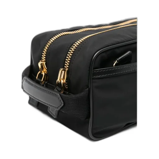 Logo Patch Zipped Wash Bag