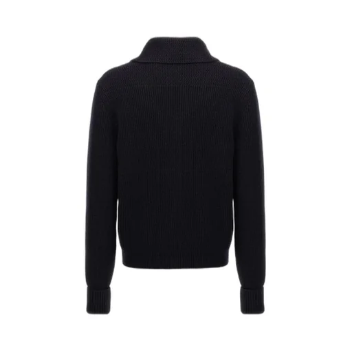 Ribbed-Knit Shawl Cardigan
