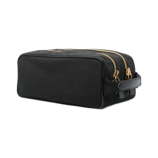 Logo Patch Zipped Wash Bag