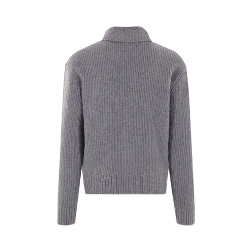 Long-Sleeved Ribbed-Knit Cardigan