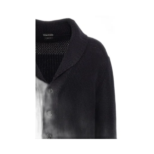 Ribbed-Knit Shawl Cardigan