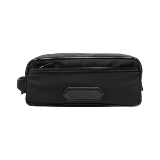 Logo Patch Zipped Wash Bag