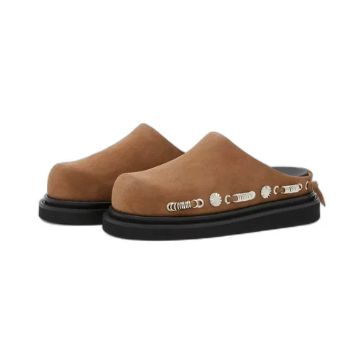 Studded Slip-On Sandals
