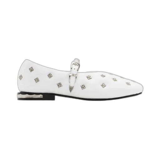 Stud-Detailed Ballerina Flats