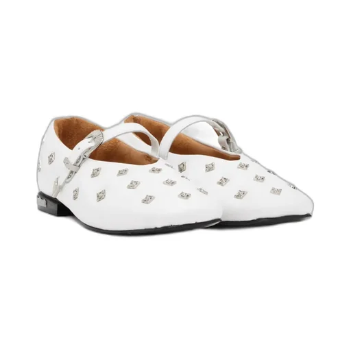 Stud-Detailed Ballerina Flats