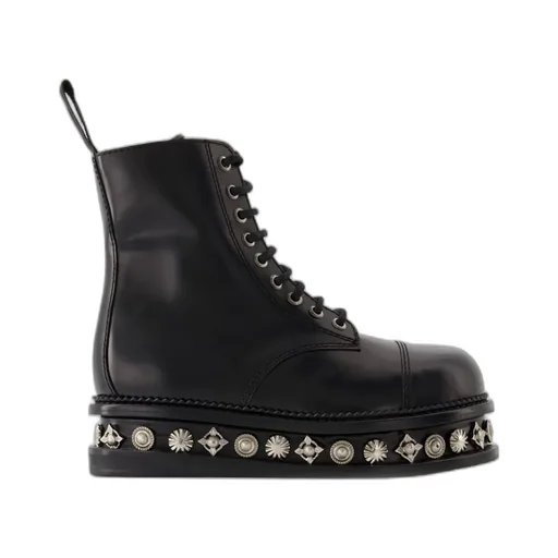 Studded Lace-Up Boots