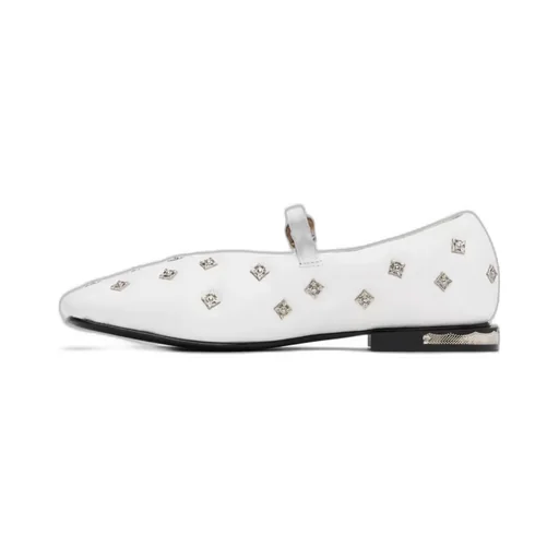 Stud-Detailed Ballerina Flats