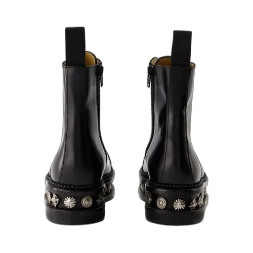 Studded Lace-Up Boots