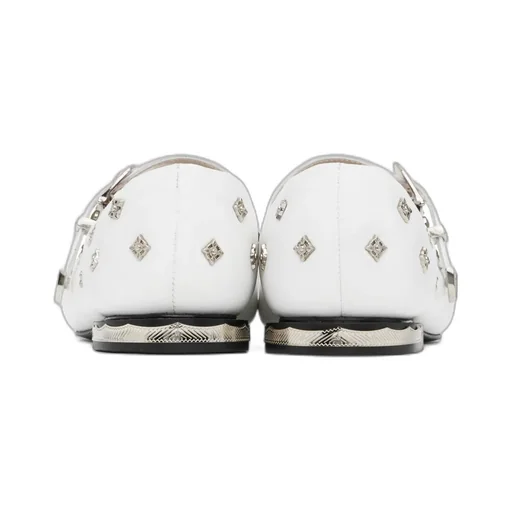 Stud-Detailed Ballerina Flats