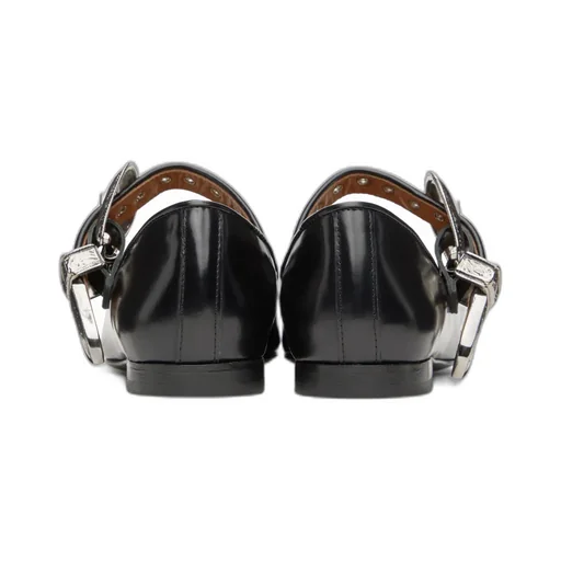 Mary Jane Buttoned Ballet Flats