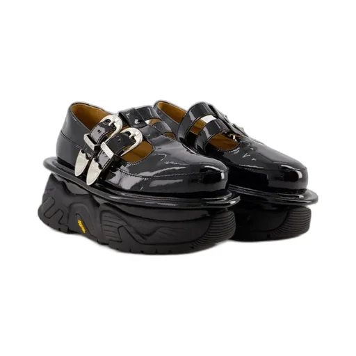 Buckled Platform Loafers