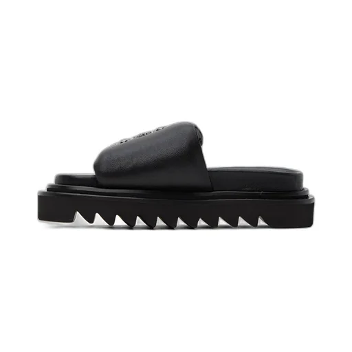 Stud-Embellished Lace-Up Slides