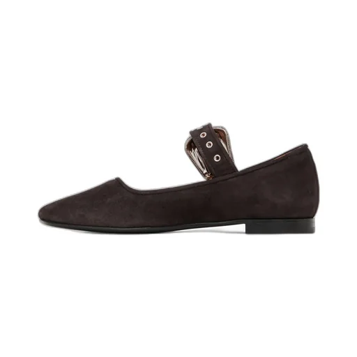 Mary Jane Buttoned Ballet Flats