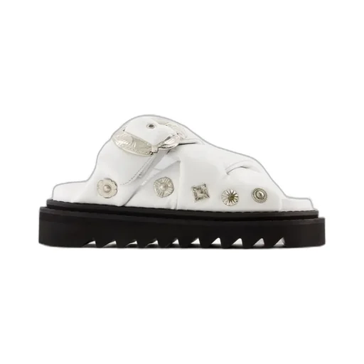 Buckled Puffer Sandals