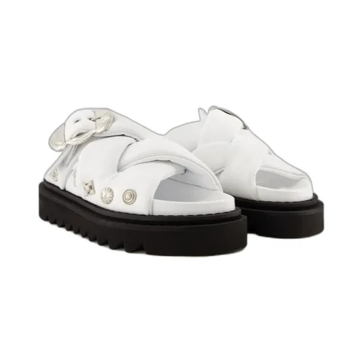Buckled Puffer Sandals