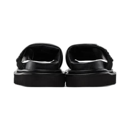 Stud-Embellished Lace-Up Slides