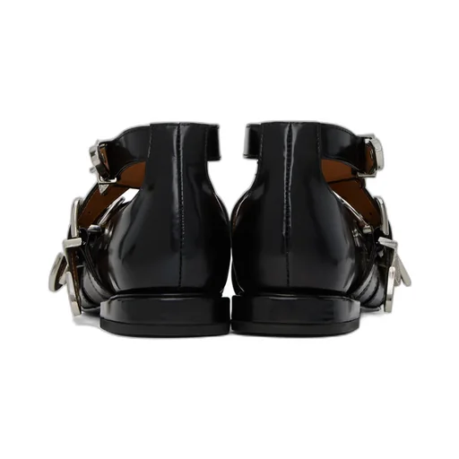 Wound Pin Buckle Ankle Strap Flat Sole Shoes