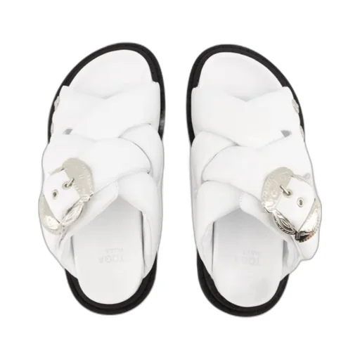 Buckled Puffer Sandals