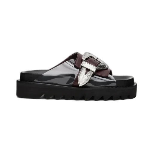 Round Head Sandals With Buckles