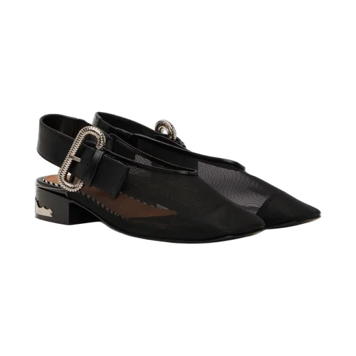 Mesh & Leather Flats