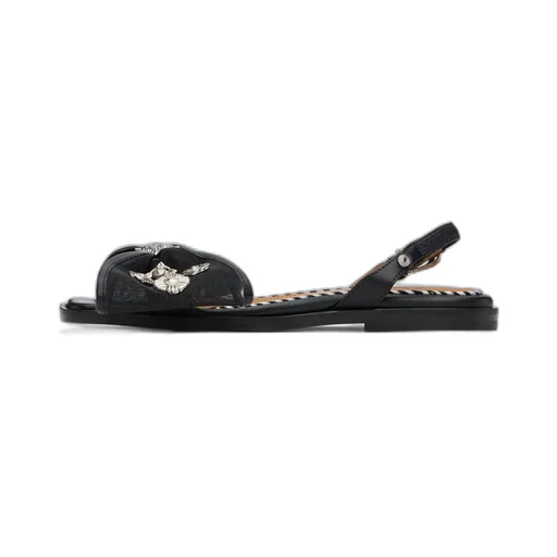 Mesh Bow Sandals