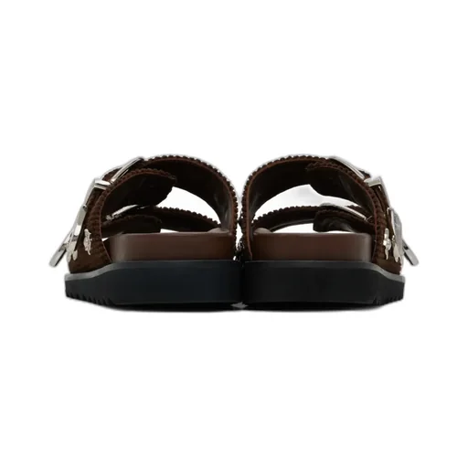 Pin Button Detail Slippers