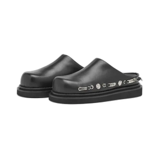 Studded Slip-On Sandals