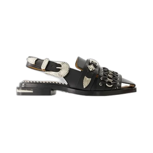 Buckled Slingback Sandals