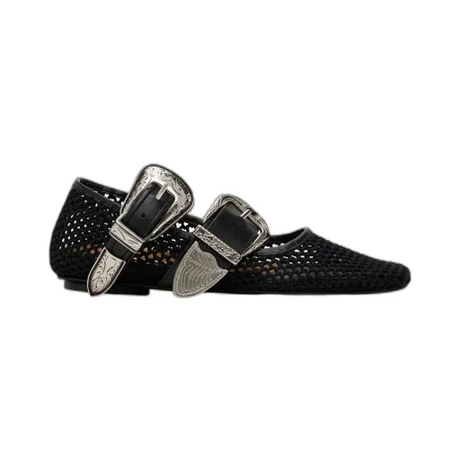 Crochet Mesh Ballet Flats