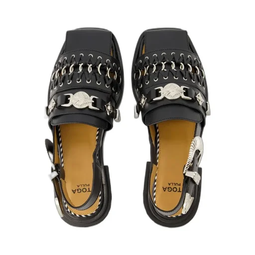 Buckled Slingback Sandals