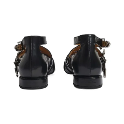 Buckled Pointed Toe Loafers