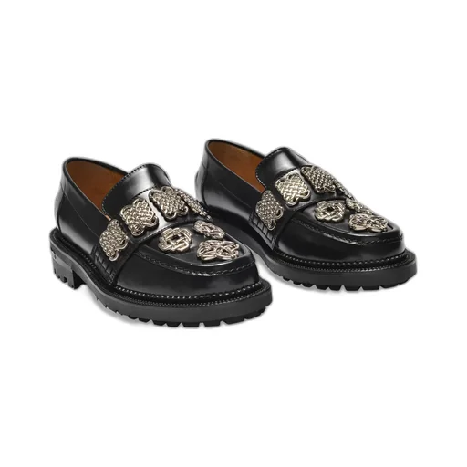 Chain Appliqué Chunky-Sole Loafers