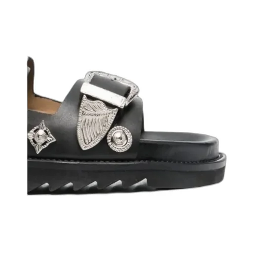 Stud-Embellished Leather Sandals