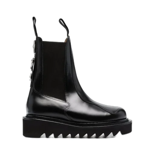 Ridged Sole Ankle Boots