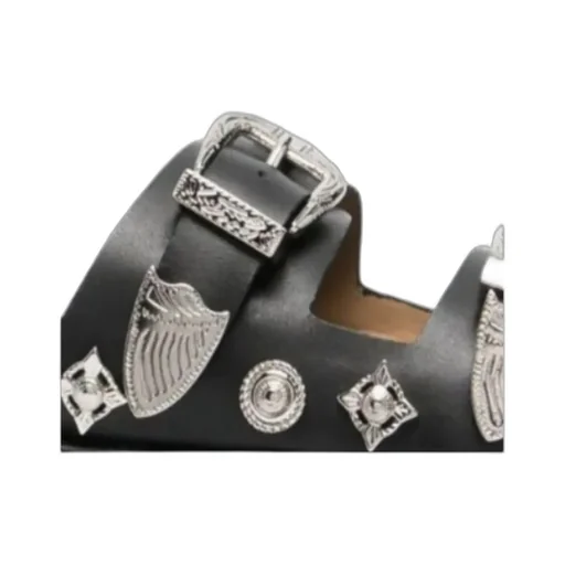 Stud-Embellished Leather Sandals