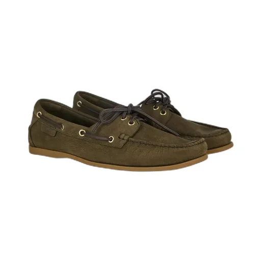 Round-Toe Lace-Up Boat Loafers