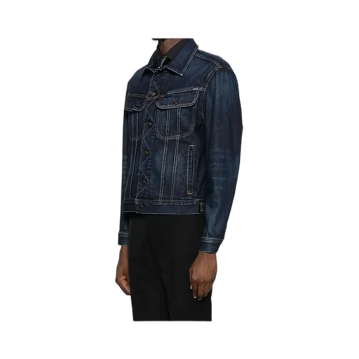 Classic-Collar Denim Jacket