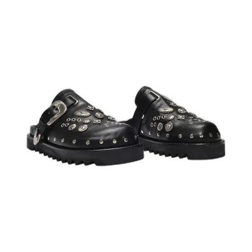 Silver Embellished Clogs