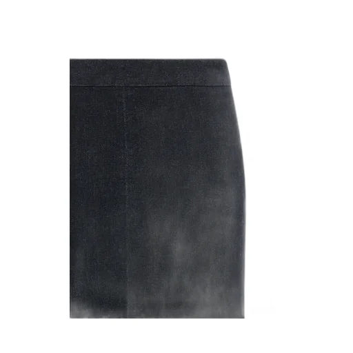 Stretch Denim Midi Skirt