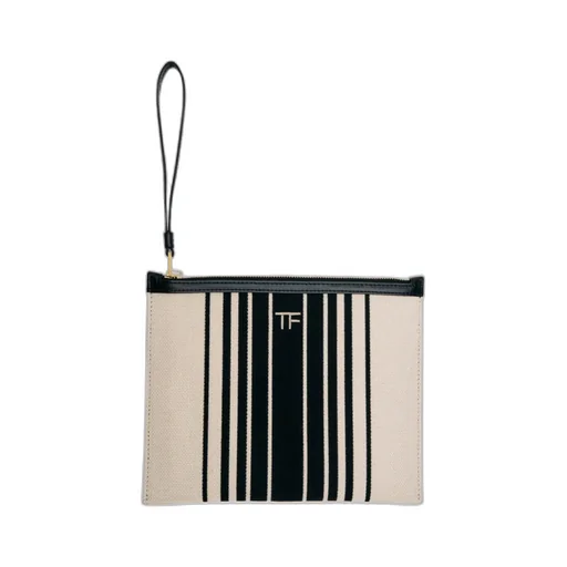 Logo Embroidered Clutch Bag