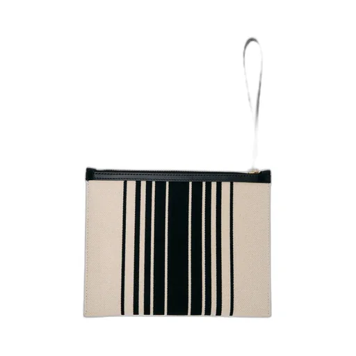 Logo Embroidered Clutch Bag