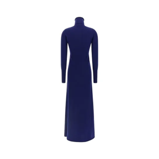 Ribbed-Knit Polo Maxi Dress