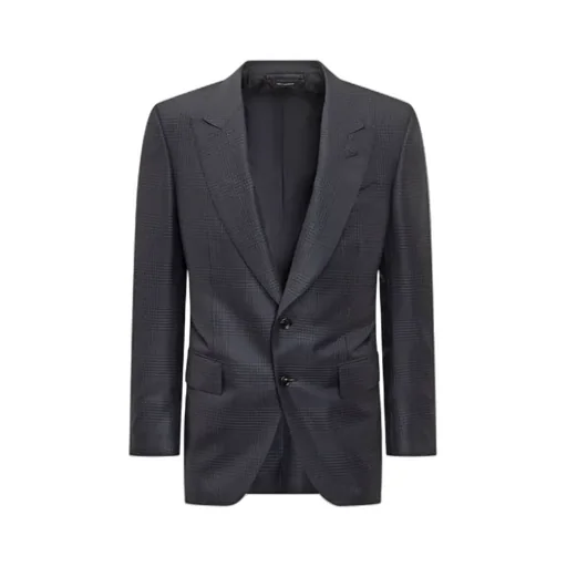 Single Breasted Checked Jacket