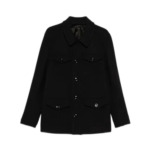Flap-Pocket Button-Front Jacket