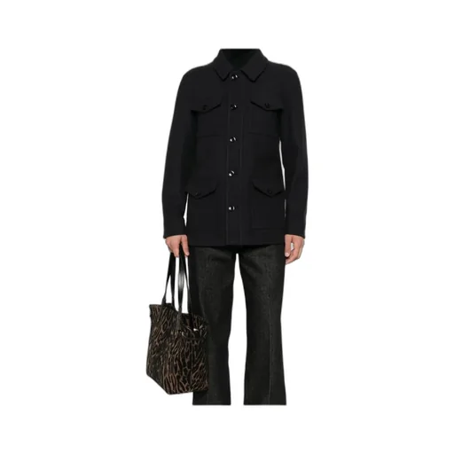 Flap-Pocket Button-Front Jacket